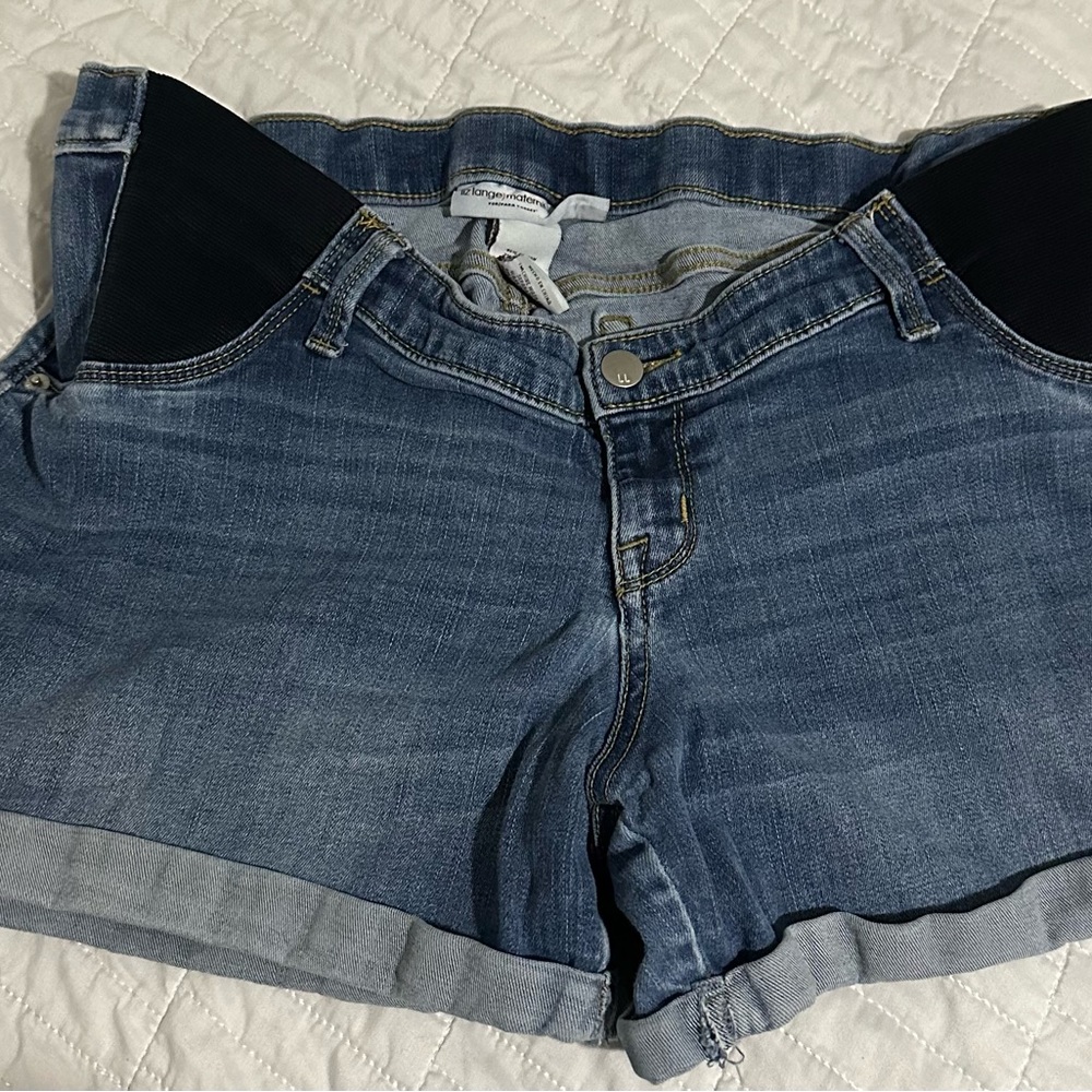 Liz Lange Blue Maternity Denim Shorts
